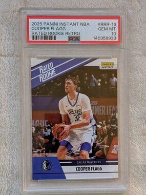 O1 2025 PANINI Instant Cooper Flagg Rated Rookie #RRR-16 GRD GEM MT10